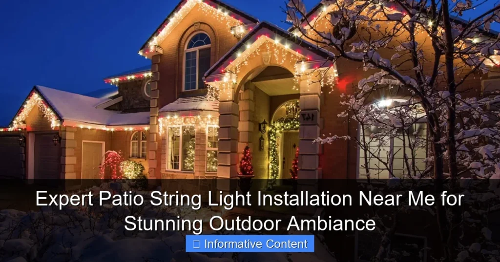 Expert Patio String Light Installation Near Me for Stunning Outdoor Ambiance