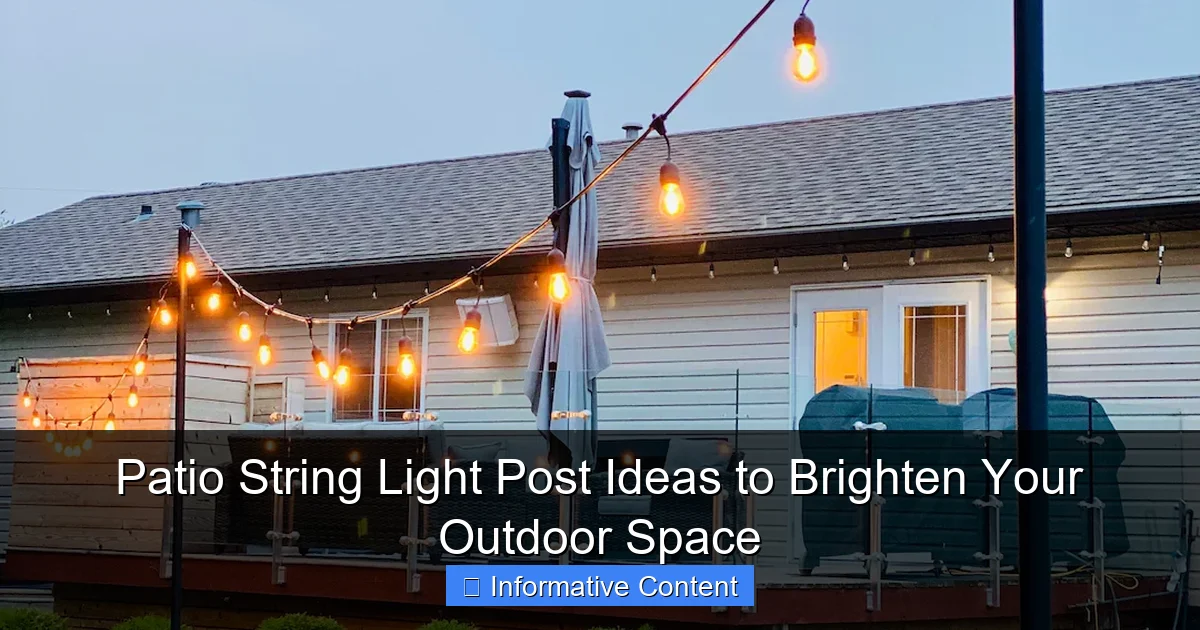 Patio String Light Post Ideas to Brighten Your Outdoor Space