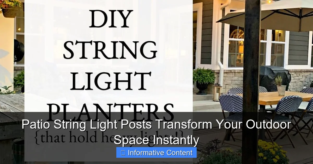 Patio String Light Posts Transform Your Outdoor Space Instantly