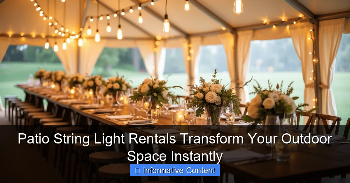 Patio String Light Rentals Transform Your Outdoor Space Instantly