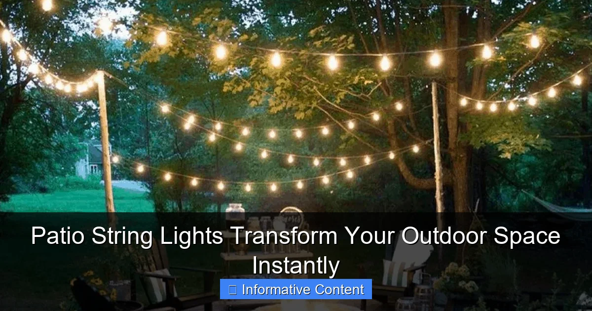 Patio String Lights Transform Your Outdoor Space Instantly