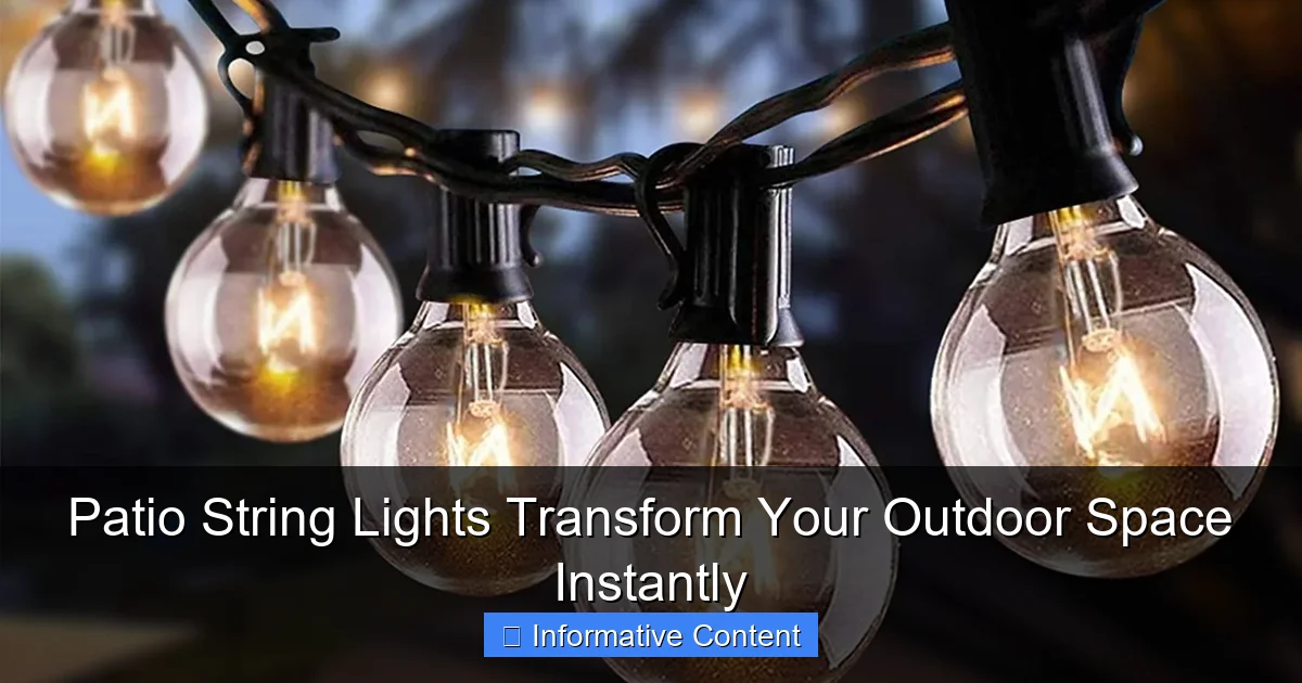 Patio String Lights Transform Your Outdoor Space Instantly
