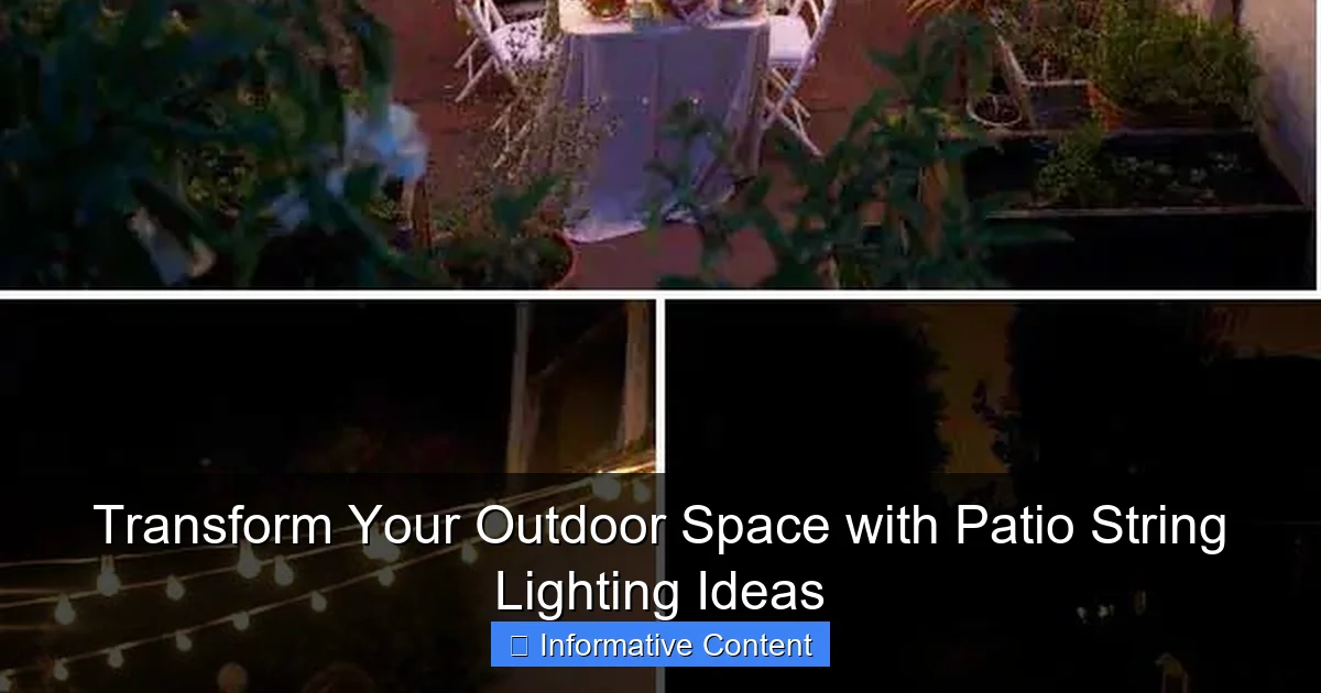 Transform Your Outdoor Space with Patio String Lighting Ideas