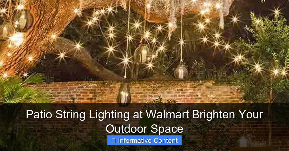 Patio String Lighting at Walmart Brighten Your Outdoor Space