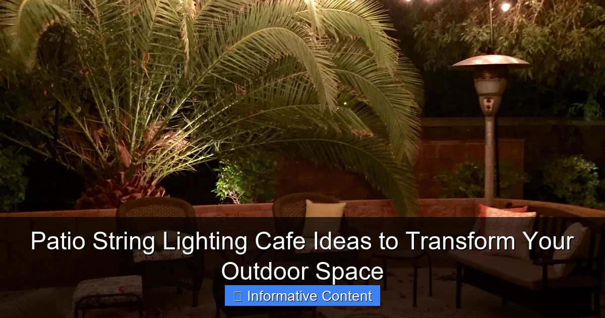 Patio String Lighting Cafe Ideas to Transform Your Outdoor Space