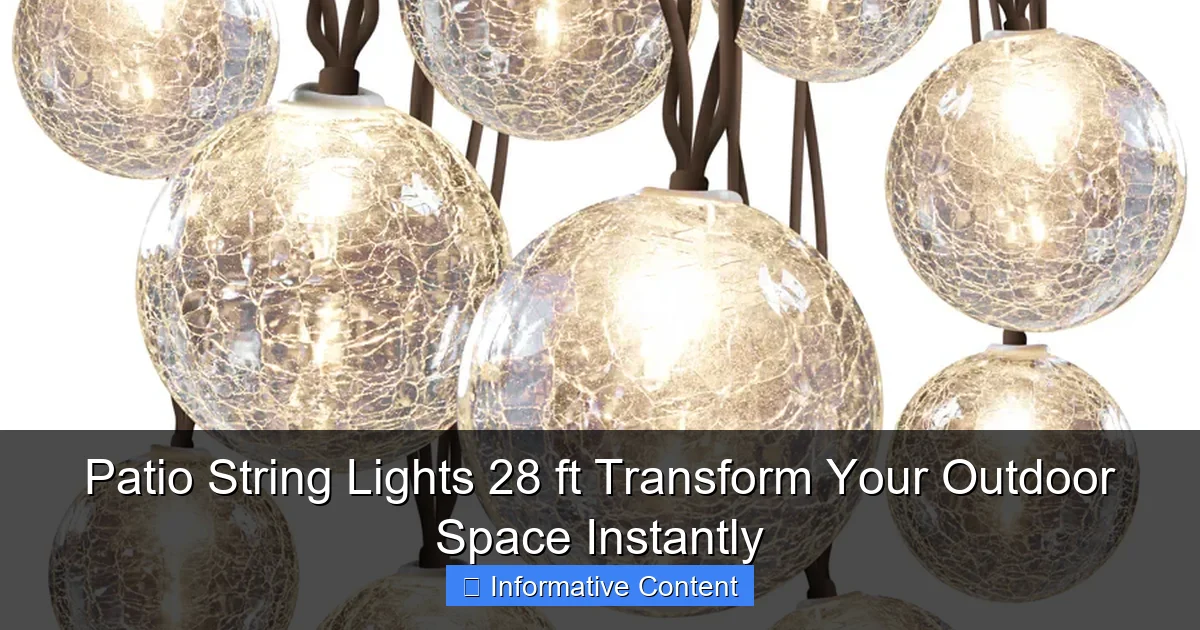 Patio String Lights 28 ft Transform Your Outdoor Space Instantly