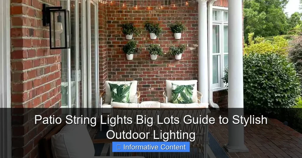Patio String Lights Big Lots Guide to Stylish Outdoor Lighting