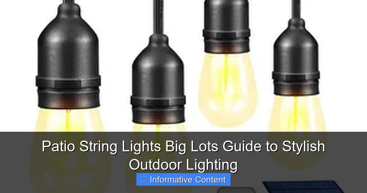Patio String Lights Big Lots Guide to Stylish Outdoor Lighting