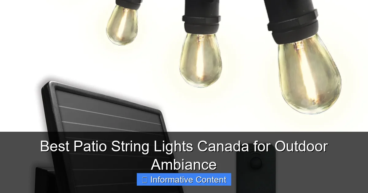 Best Patio String Lights Canada for Outdoor Ambiance