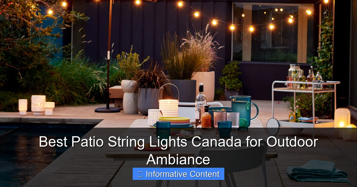 Best Patio String Lights Canada for Outdoor Ambiance