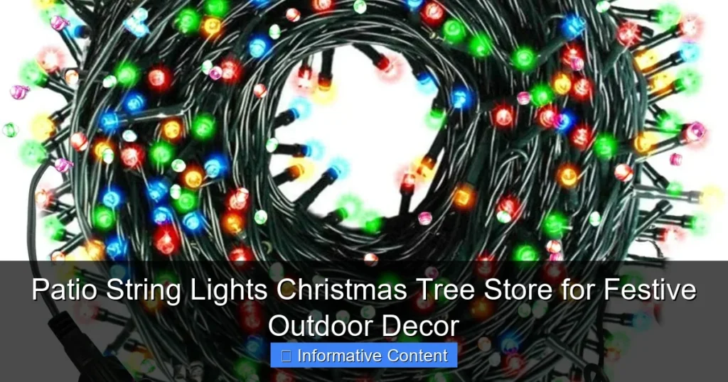 Patio String Lights Christmas Tree Store for Festive Outdoor Decor