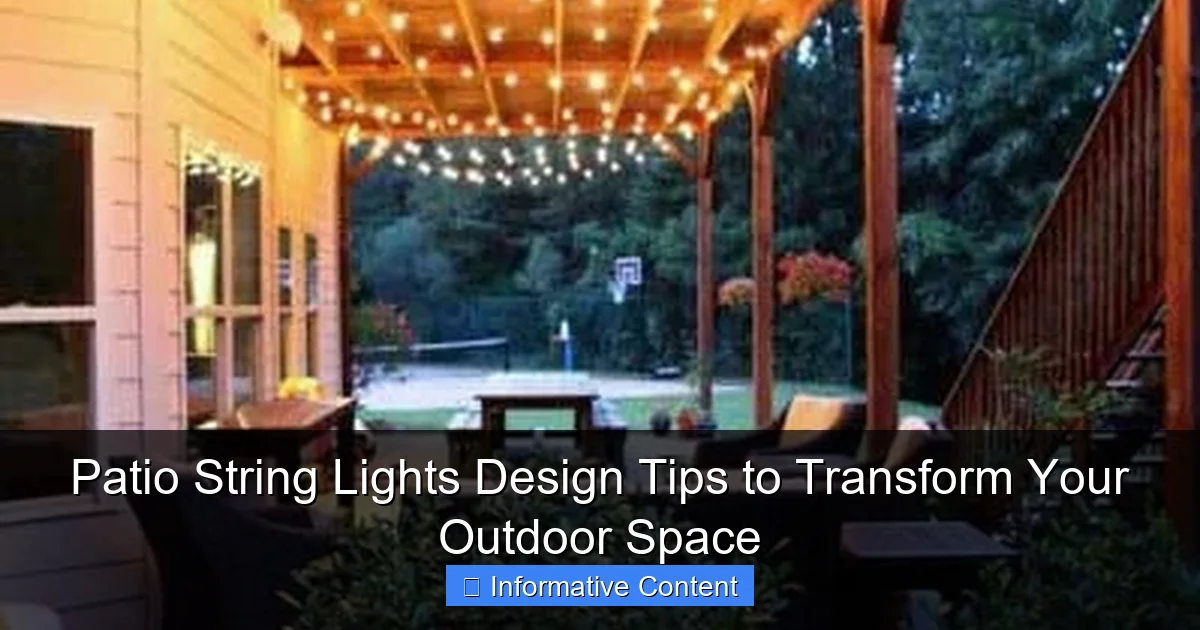 Patio String Lights Design Tips to Transform Your Outdoor Space