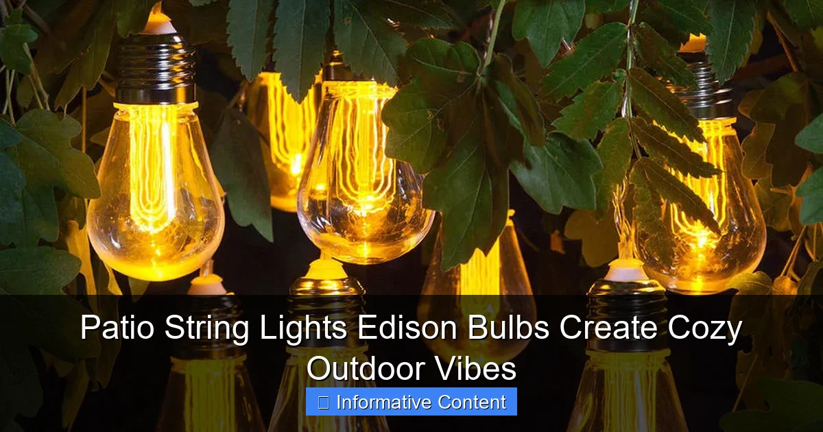 Patio String Lights Edison Bulbs Create Cozy Outdoor Vibes