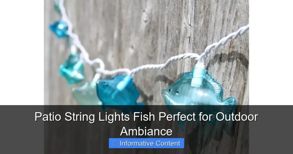 Patio String Lights Fish Perfect for Outdoor Ambiance