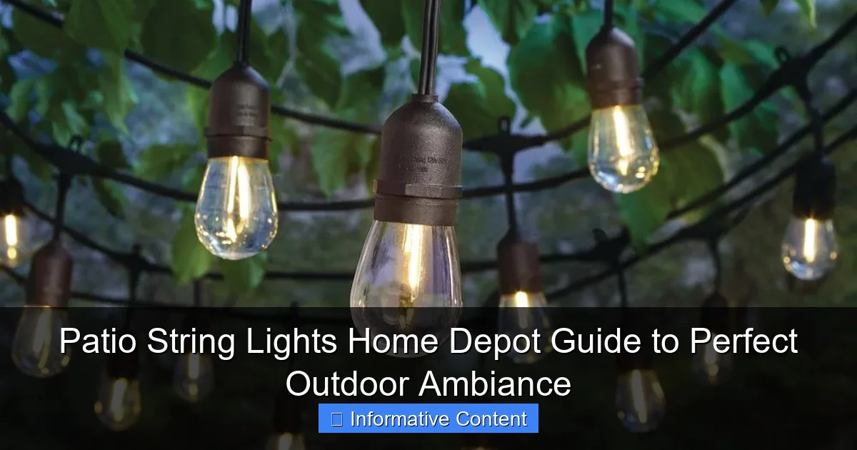Patio String Lights Home Depot Guide to Perfect Outdoor Ambiance