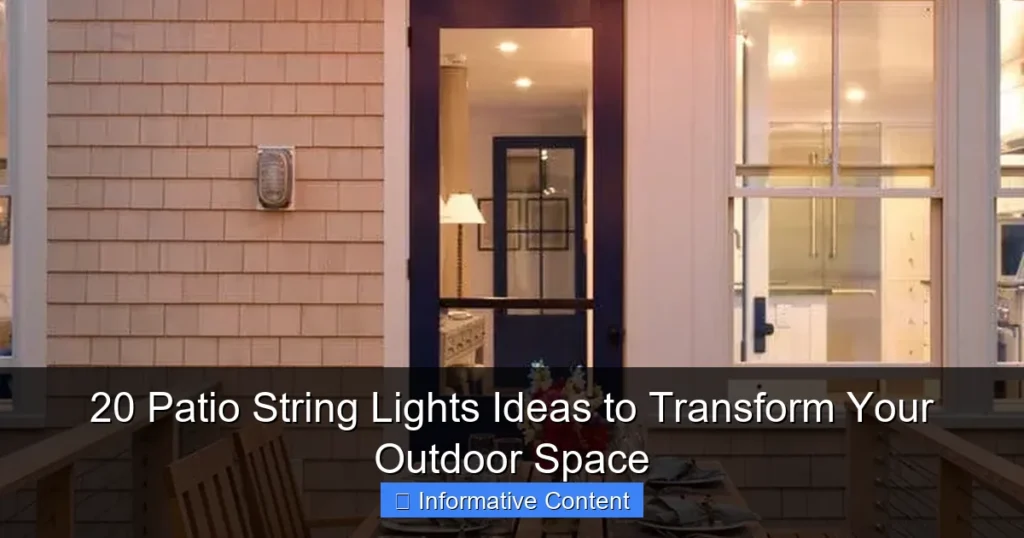 20 Patio String Lights Ideas to Transform Your Outdoor Space