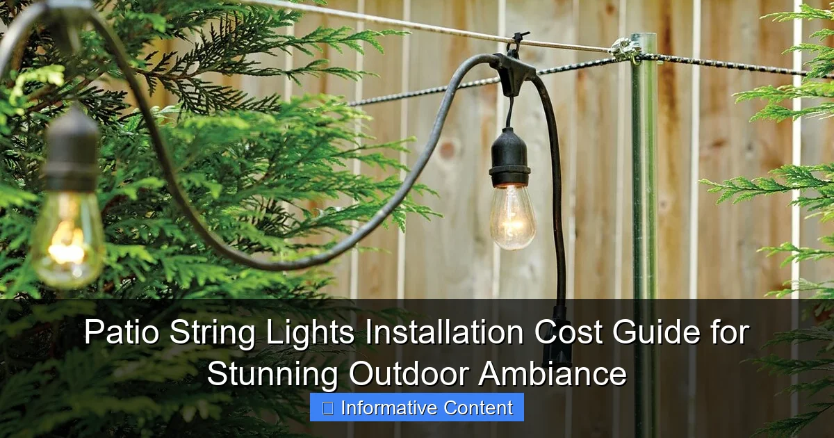 Patio String Lights Installation Cost Guide for Stunning Outdoor Ambiance