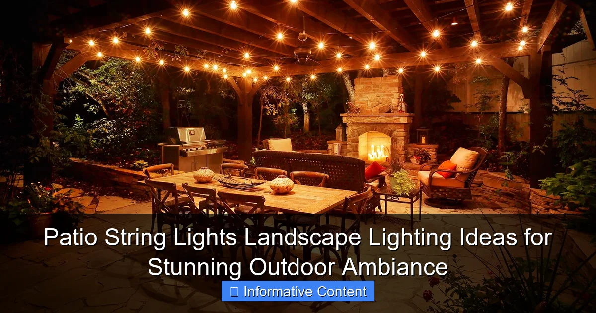 Patio String Lights Landscape Lighting Ideas for Stunning Outdoor Ambiance