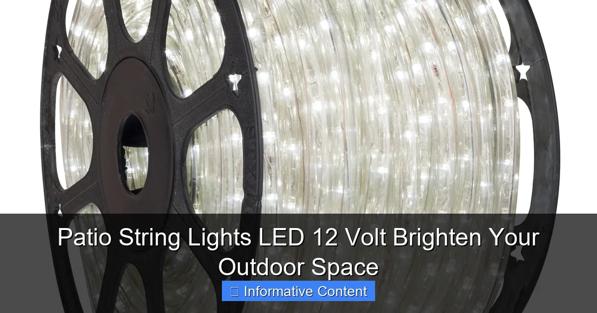 Patio String Lights LED 12 Volt Brighten Your Outdoor Space