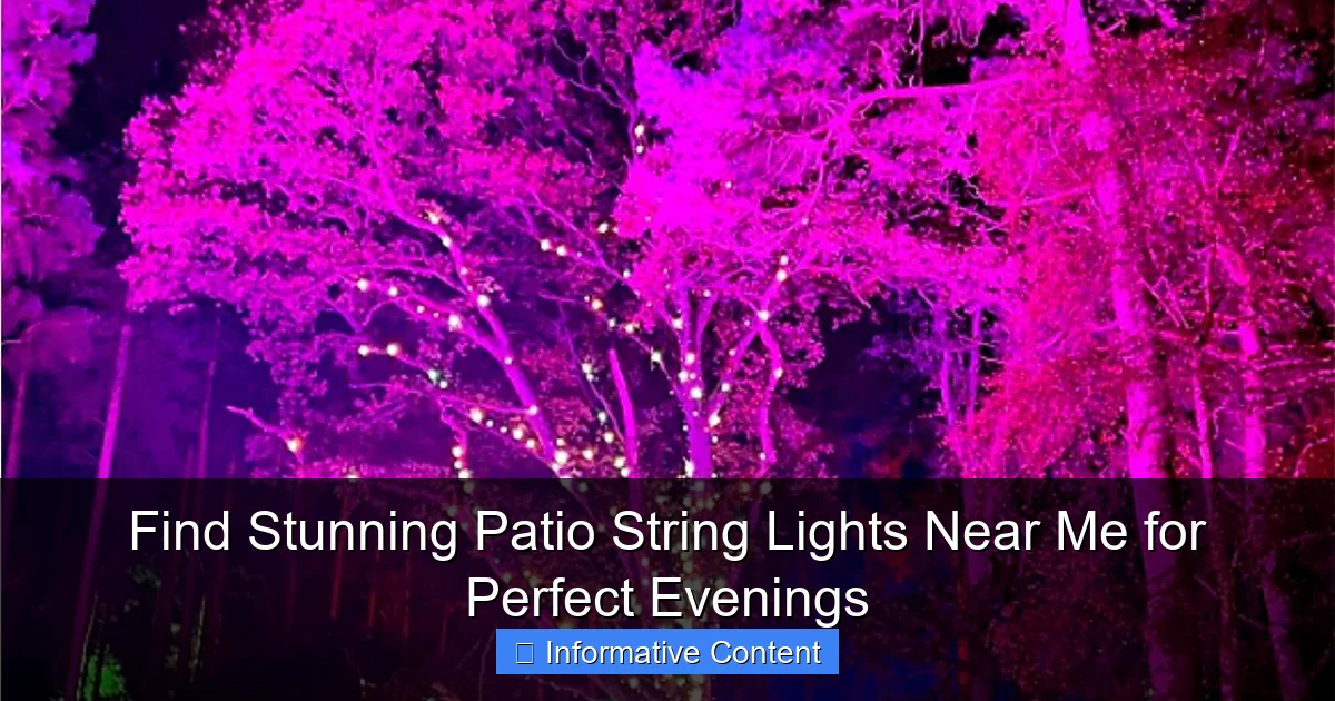 Find Stunning Patio String Lights Near Me for Perfect Evenings