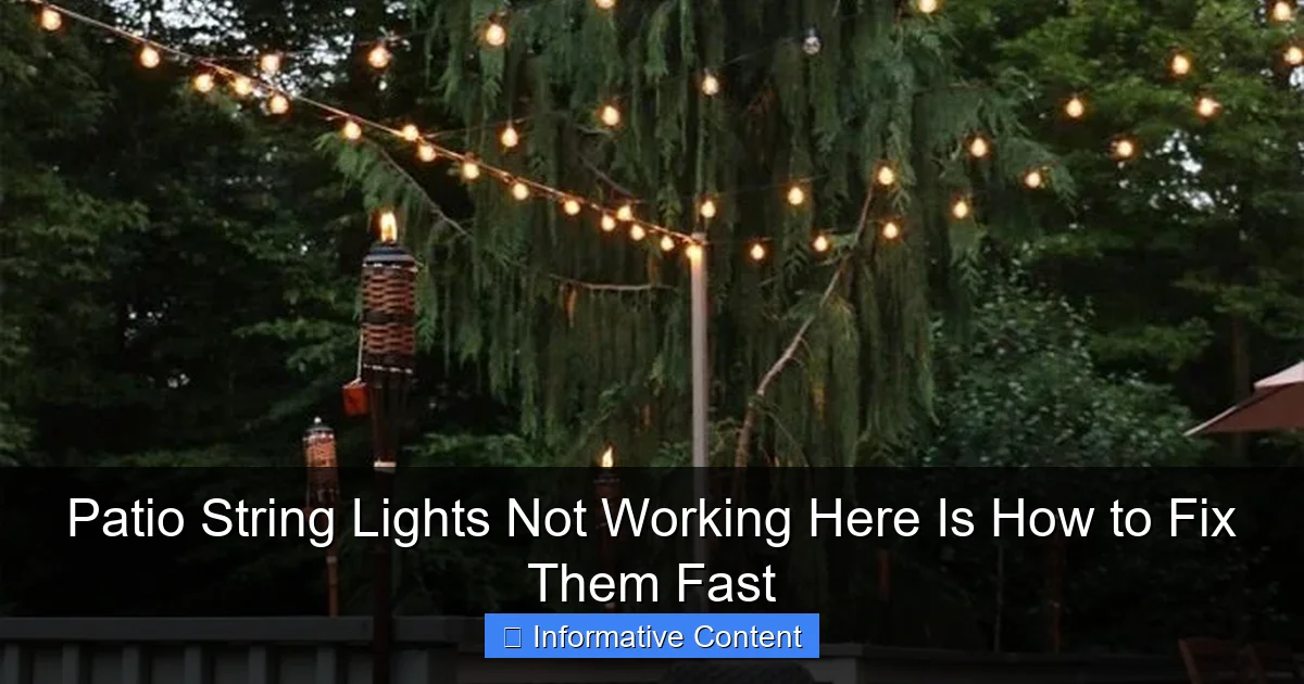 Patio String Lights Not Working Here Is How to Fix Them Fast