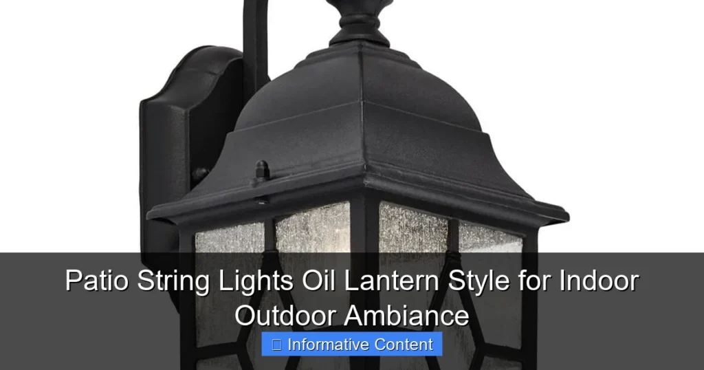 Patio String Lights Oil Lantern Style for Indoor Outdoor Ambiance