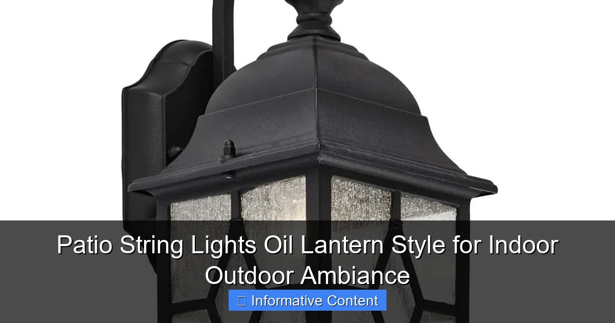 Patio String Lights Oil Lantern Style for Indoor Outdoor Ambiance