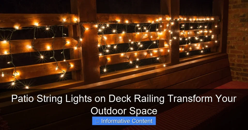 Patio String Lights on Deck Railing Transform Your Outdoor Space
