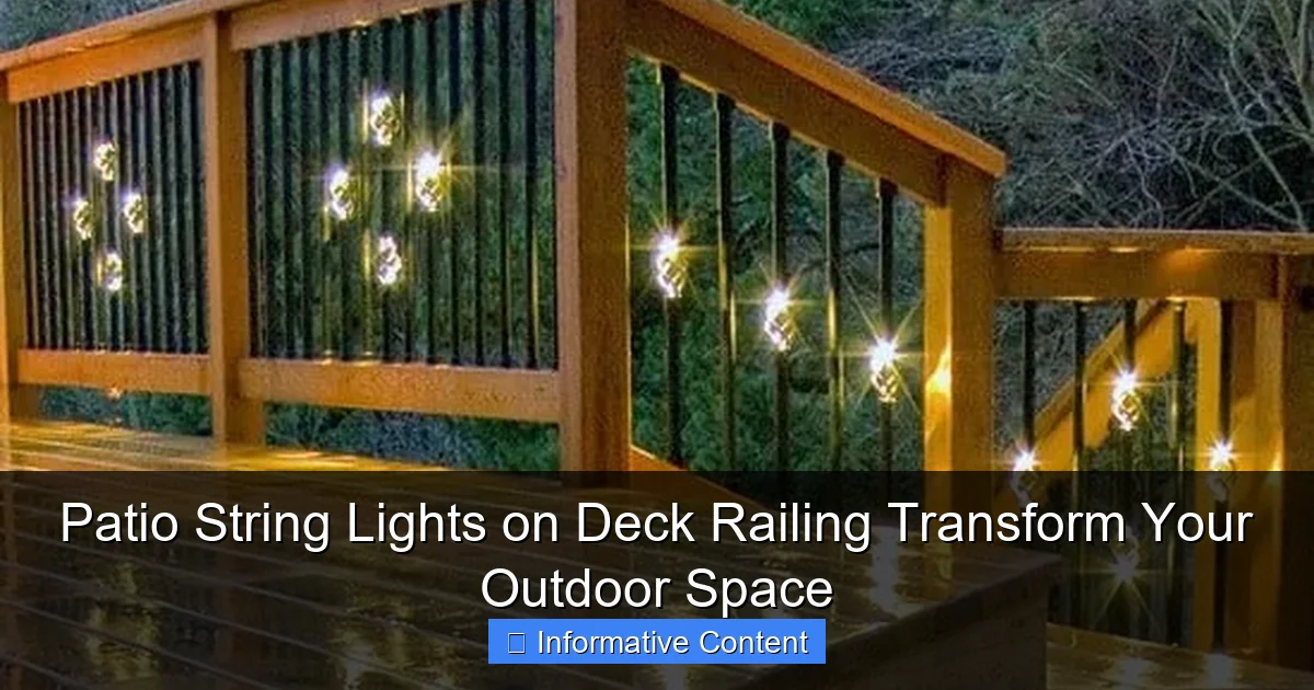 Patio String Lights on Deck Railing Transform Your Outdoor Space