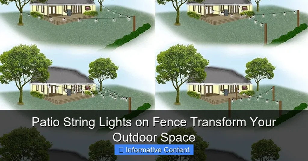 Patio String Lights on Fence Transform Your Outdoor Space