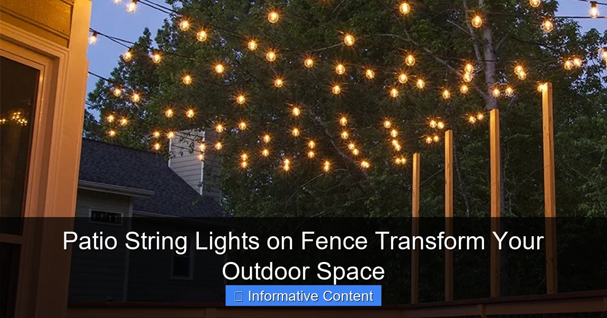 Patio String Lights on Fence Transform Your Outdoor Space