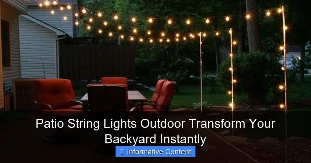 Patio String Lights Outdoor Transform Your Backyard Instantly