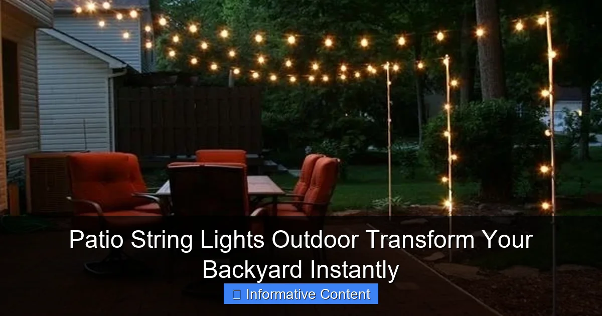 Patio String Lights Outdoor Transform Your Backyard Instantly