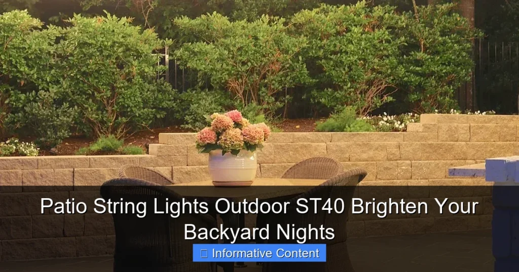 Patio String Lights Outdoor ST40 Brighten Your Backyard Nights