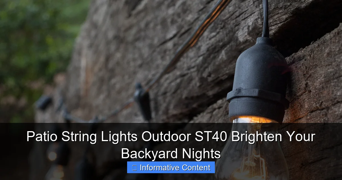 Patio String Lights Outdoor ST40 Brighten Your Backyard Nights