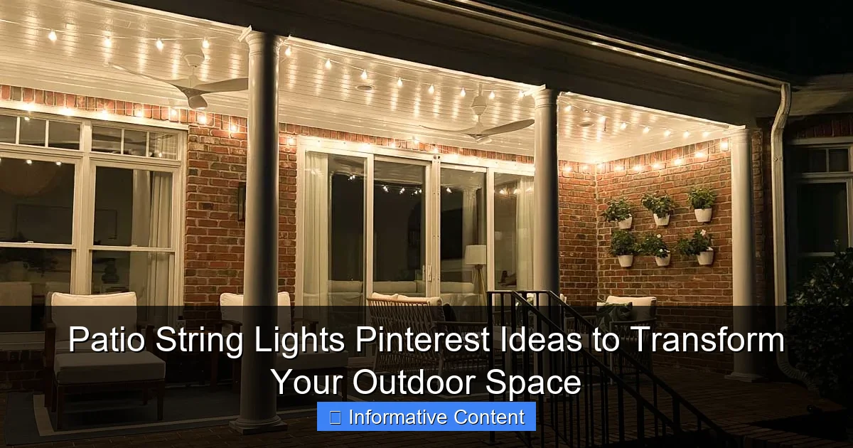Patio String Lights Pinterest Ideas to Transform Your Outdoor Space
