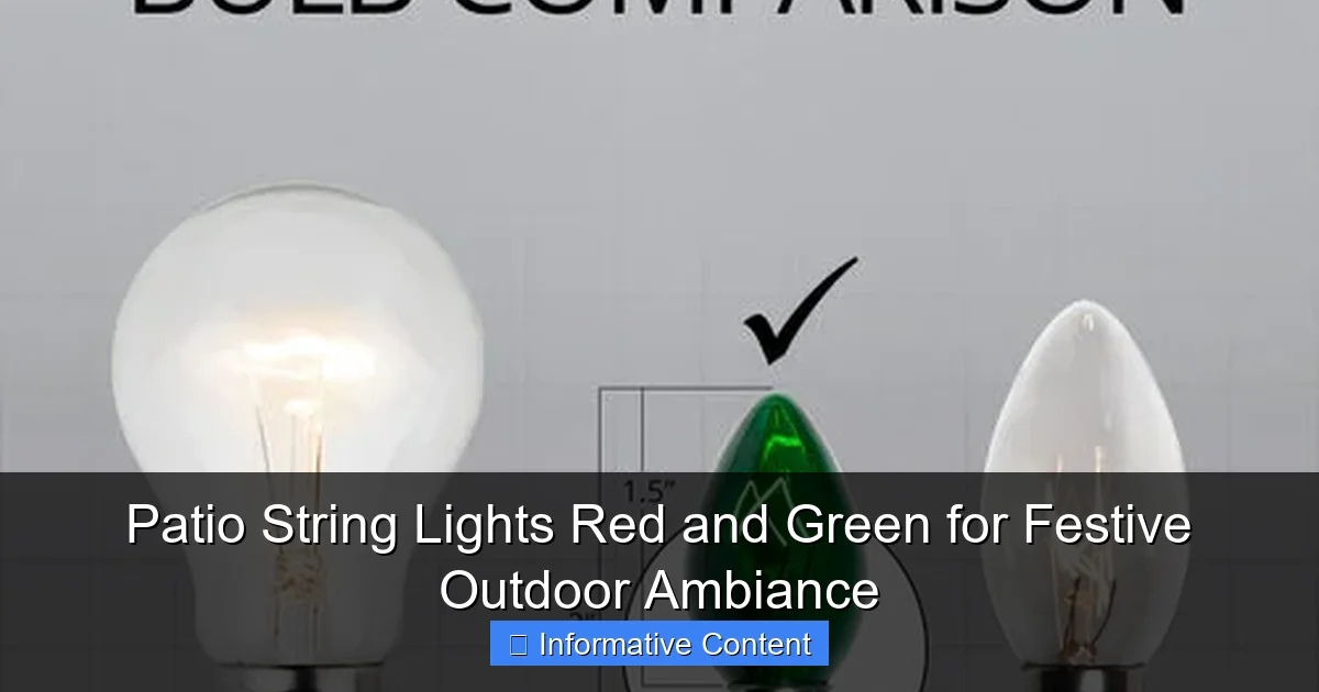 Patio String Lights Red and Green for Festive Outdoor Ambiance