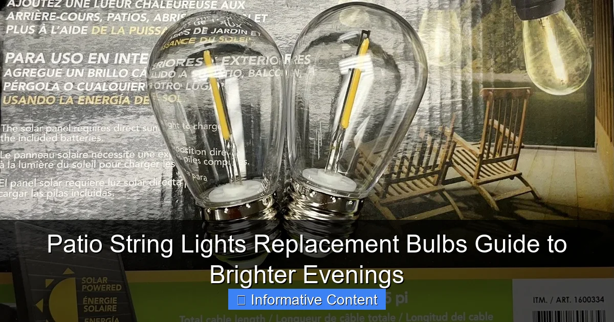 Patio String Lights Replacement Bulbs Guide to Brighter Evenings