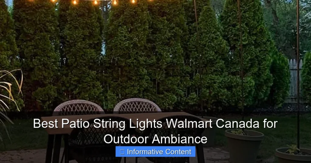 Best Patio String Lights Walmart Canada for Outdoor Ambiance