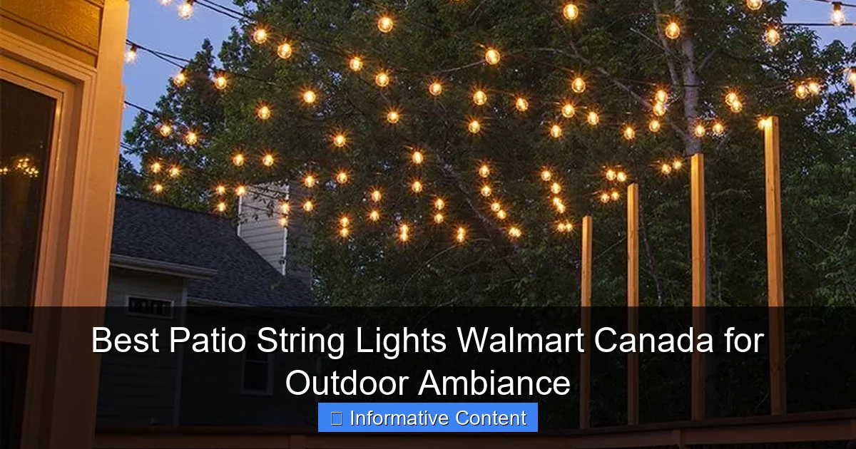 Best Patio String Lights Walmart Canada for Outdoor Ambiance