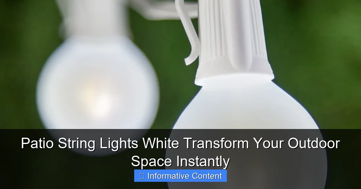Patio String Lights White Transform Your Outdoor Space Instantly
