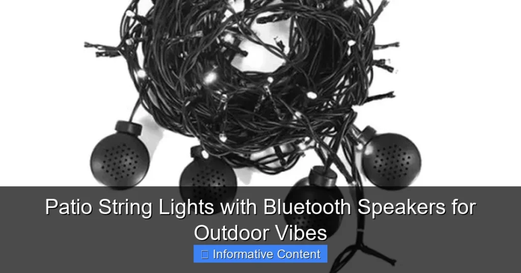 Patio String Lights with Bluetooth Speakers for Outdoor Vibes