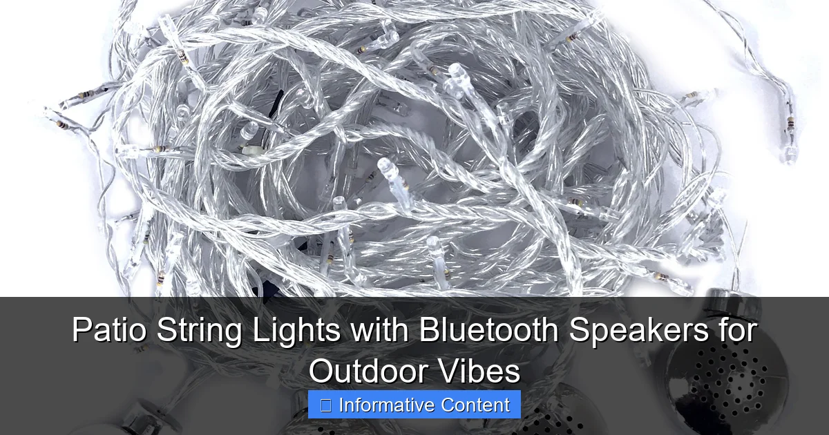 Patio String Lights with Bluetooth Speakers for Outdoor Vibes