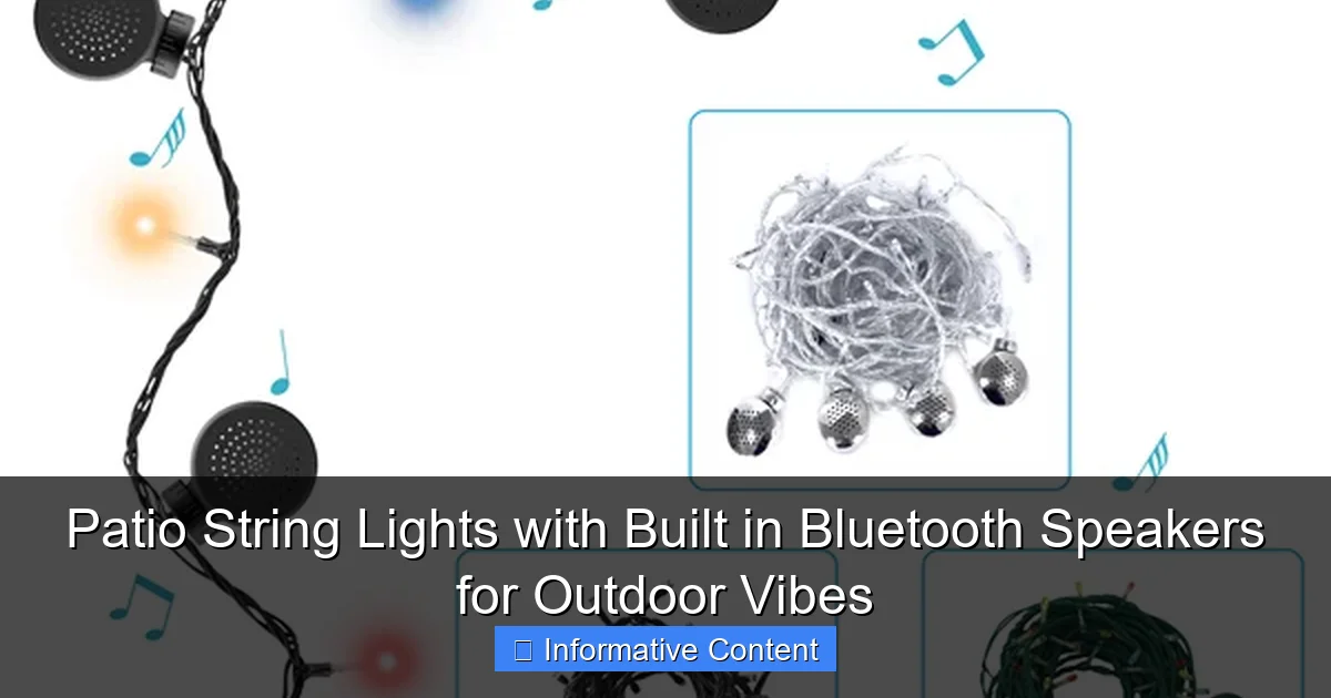 Patio String Lights with Built in Bluetooth Speakers for Outdoor Vibes