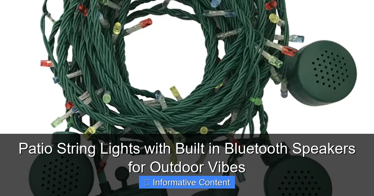 Patio String Lights with Built in Bluetooth Speakers for Outdoor Vibes