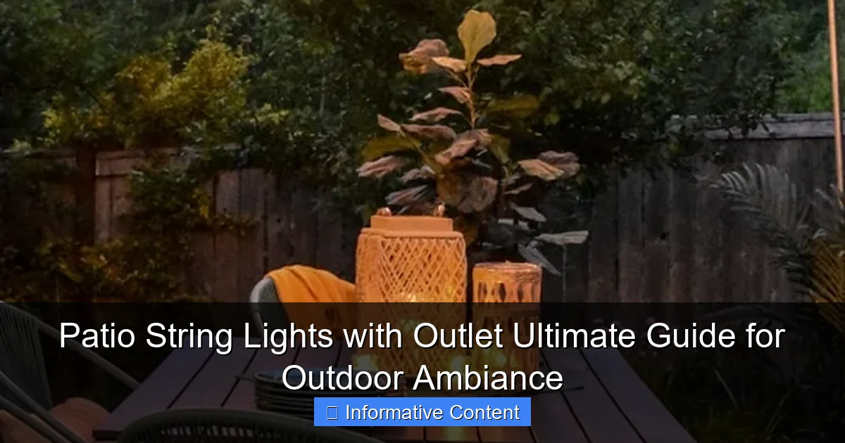 Patio String Lights with Outlet Ultimate Guide for Outdoor Ambiance