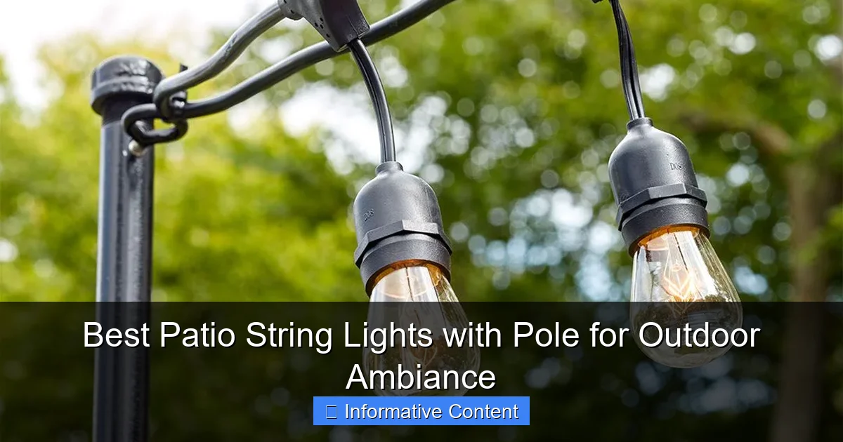 Best Patio String Lights with Pole for Outdoor Ambiance