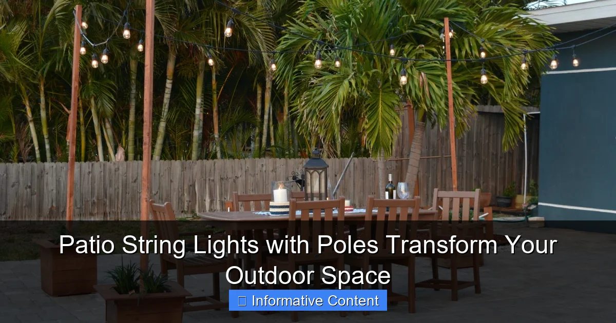 Patio String Lights with Poles Transform Your Outdoor Space