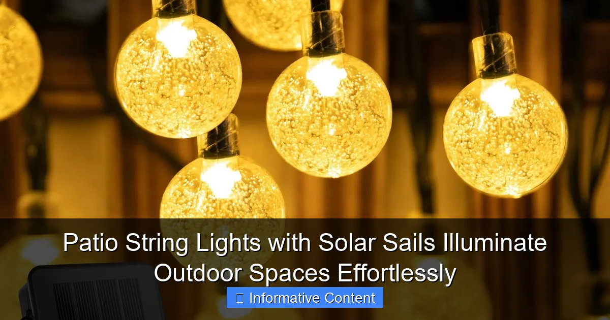Patio String Lights with Solar Sails Illuminate Outdoor Spaces Effortlessly