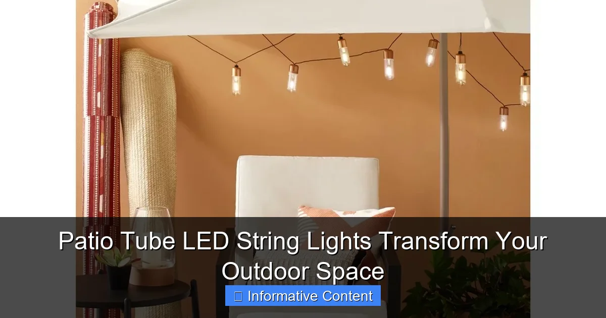 Patio Tube LED String Lights Transform Your Outdoor Space